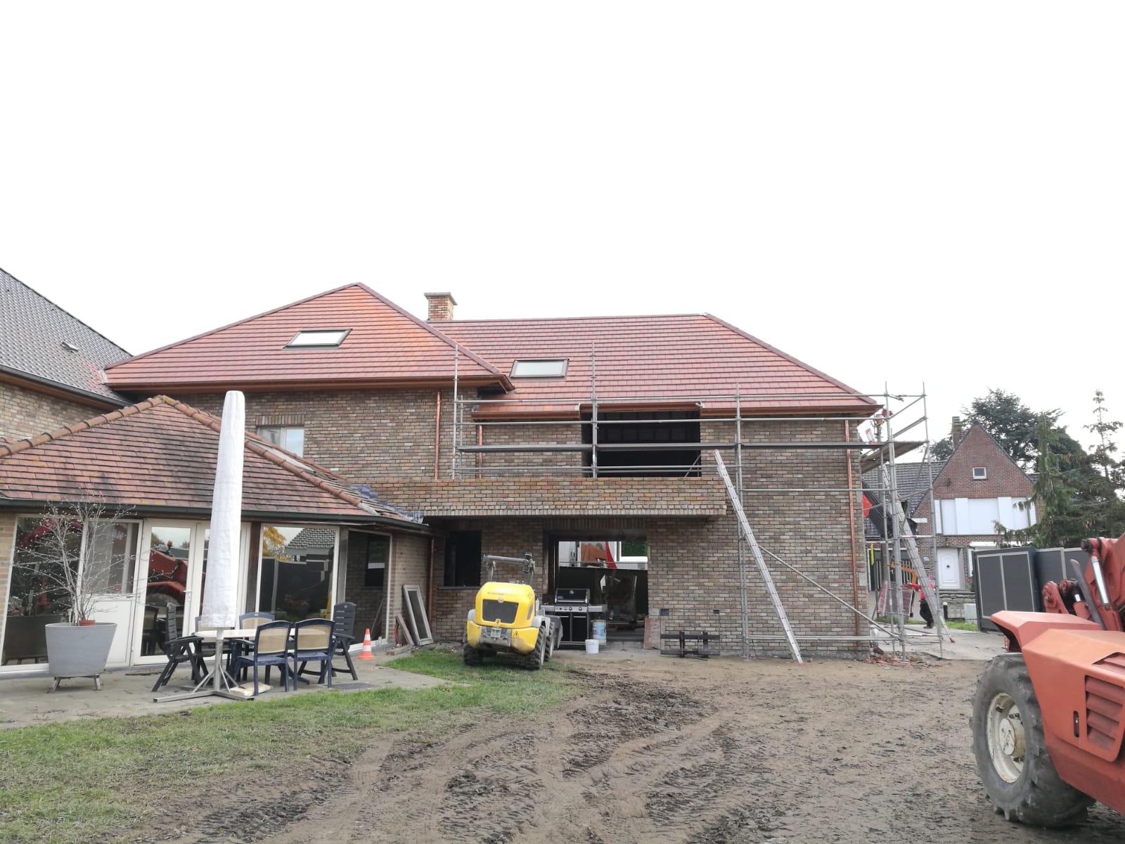 Nieuwbouwproject - Torhout - Koramic 44 leikleur mat geglazuurd - renovatie aanpalende woning - Datura rustiek