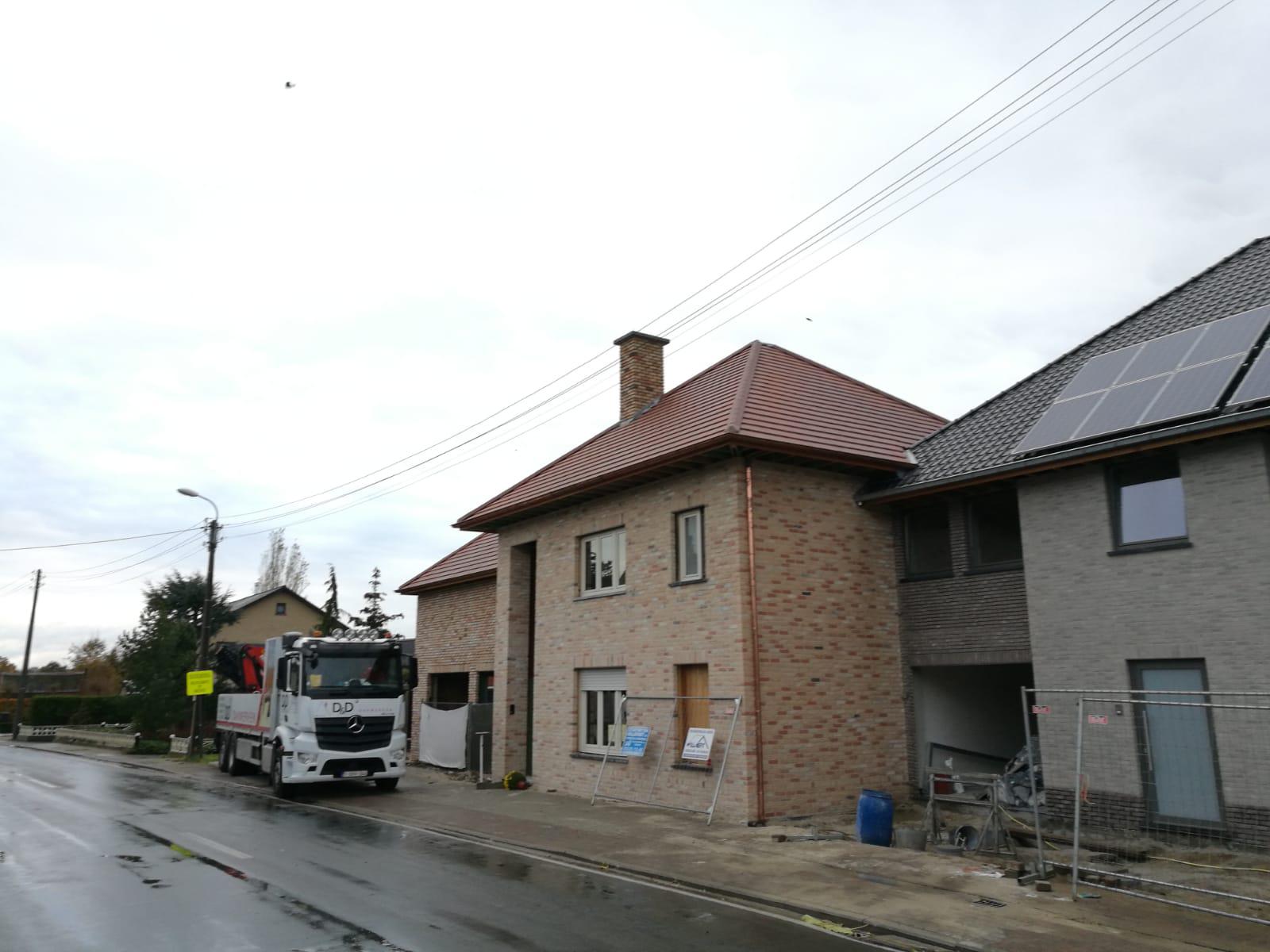 Nieuwbouwproject - Torhout - Koramic 44 leikleur mat geglazuurd - renovatie aanpalende woning - Datura rustiek