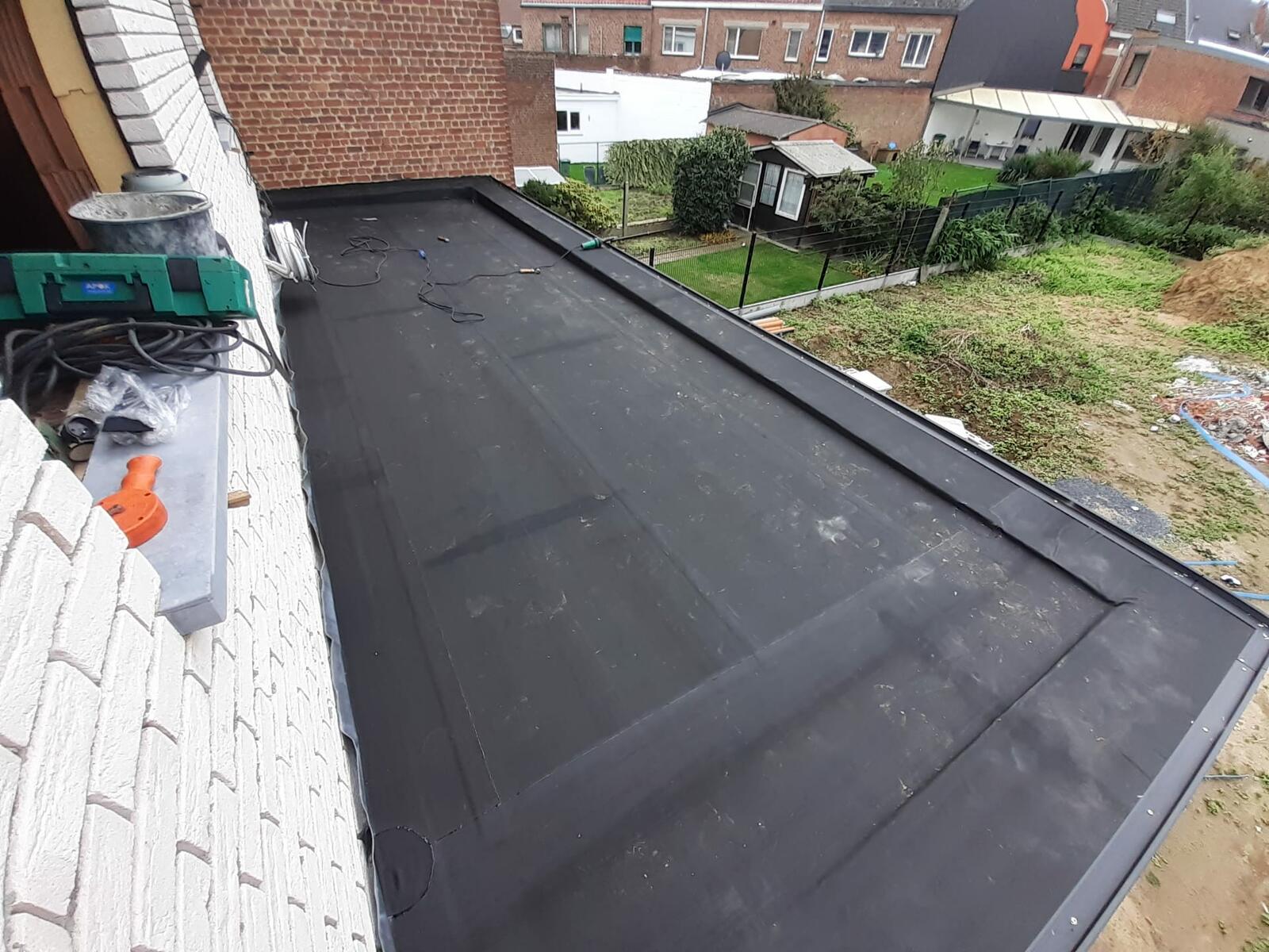 Plat dak in EPDM