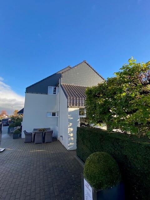renovatie: golfplaten vervangen door stormpan 44, gevelbekleding met leien 40/27