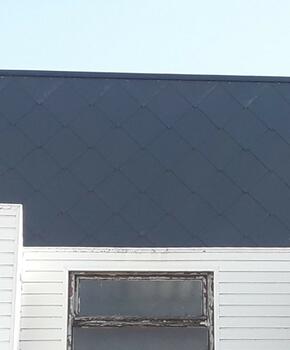 Gevelbekleding - Veldegem - zwarte ruitleien - u-therm wall dikte 12 - randafwerking lood