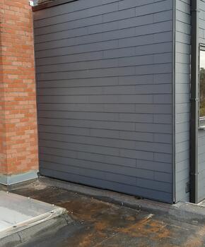 gevelbekleding in leien halfsteensverband