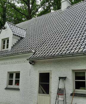 d-ddakwerken - renovatie - koramic oude pottelbergse pan 451 vieillie blauw gesmoord 714 - Aalter